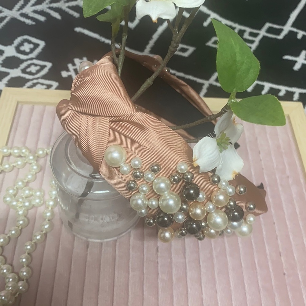 Pearl Satin Headband